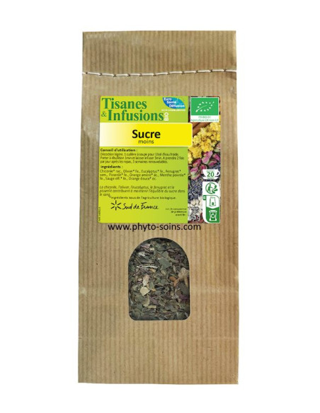 Herboristerie: Tisane BIO sucre moins 45g phytofrance par phyto-soins