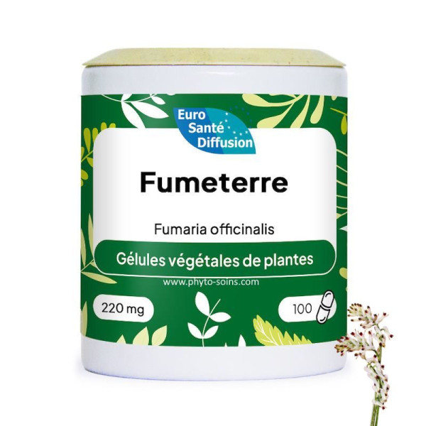 Boite de gélules de Fumeterre (Fumaria officinalis plante entière) 220mg