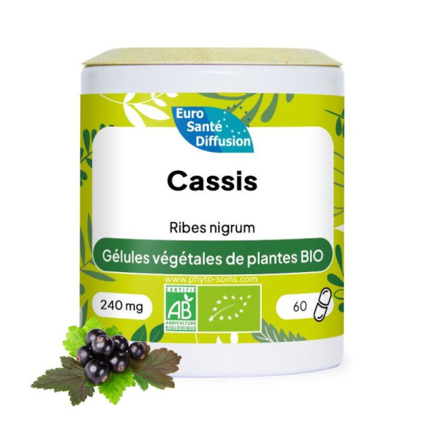 Boite de 60 ou 250 gélules de Cassis BIO (Ribes nigrum) 240mg