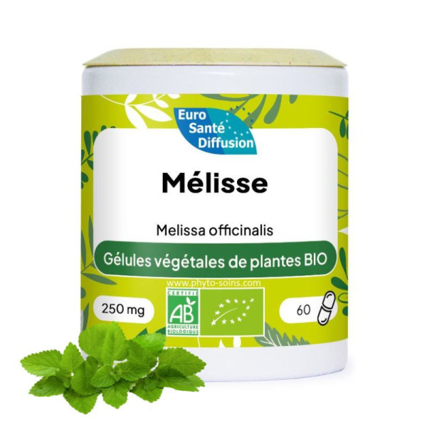 Boite de 60 ou 250 gélules de Mélisse BIO 250mg