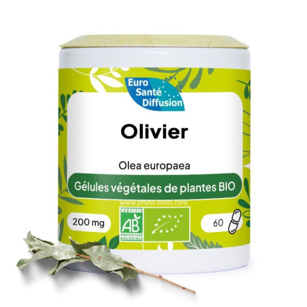Boite de 60 ou 250 gélules d'olivier BIO 200mg