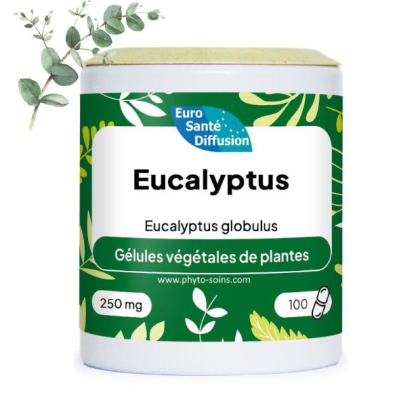 Boite de 100 ou 250 gélules d'Eucalyptus (eucalyptus globulus) 250mg phytofrance par phyto-soins