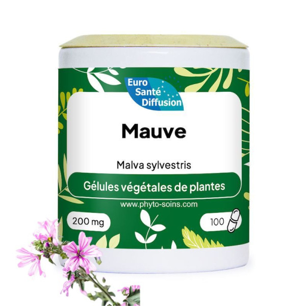 Boite de 100 ou 250 gélules de Mauve (Malva sylvestris) 190mg phytofrance