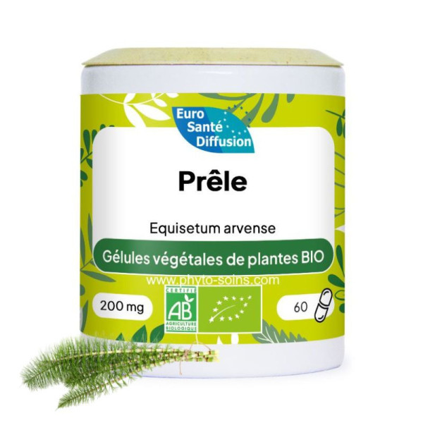Boite de 60 ou 250 gélules de Prêle (Equisetum arvense) BIO 200mg phytofrance par phyto-soins