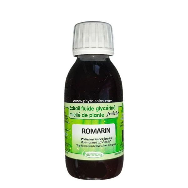 Extrait fluide glycériné miellé de Romarin frais et BIO phytofrance par phyto-soins
