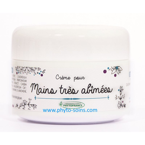 Crème BIO réparatrice pour mains très abimés phytofrance