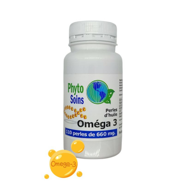 Capsules d'huile de saumon riche en oméga 3 (110 ou 220 capsules) phyto-soins