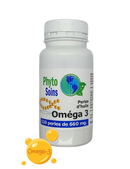 Capsules d'huile de saumon riche en oméga 3 (110 ou 220 capsules) phyto-soins