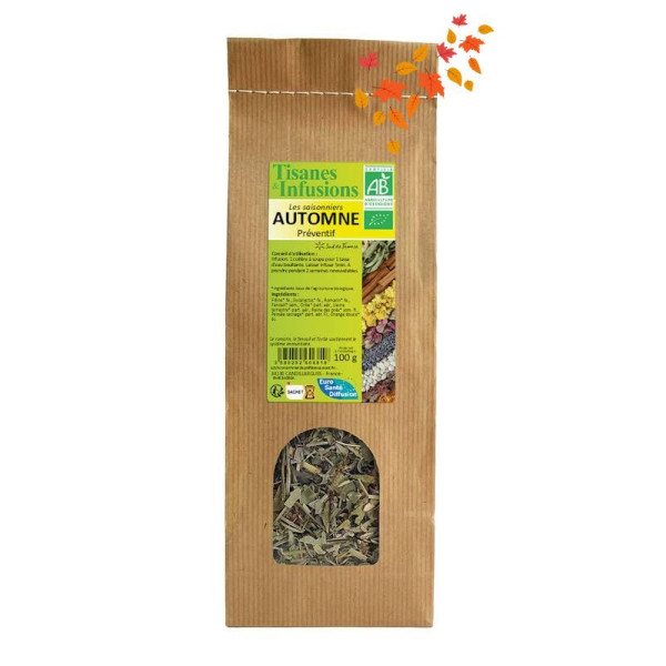 Herboristerie Tisane BIO saisonnière Automne: préventive phytofrance