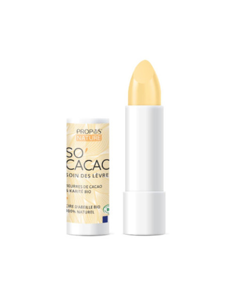 Baume à lèvres So'Cacao certifié BIO le stick lèvre 100% naturel