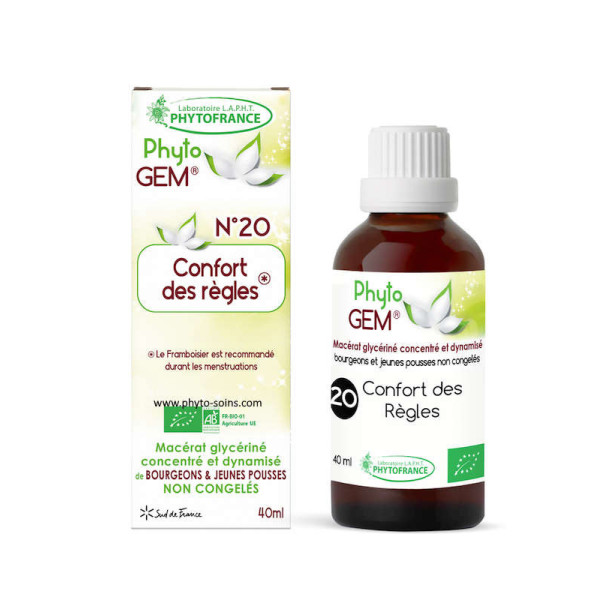 Phyto'gem BIO n°20 confort des règles phytofrance