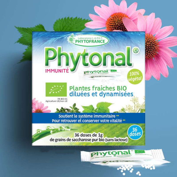 Phytonal: granules aux 15 plantes pour l'immunité et le tonus phytofrance par phyto-soins