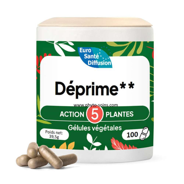 Gélules action 5 plantes Déprime Phytofrance