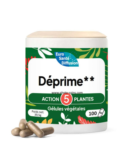 Gélules action 5 plantes Déprime Phytofrance
