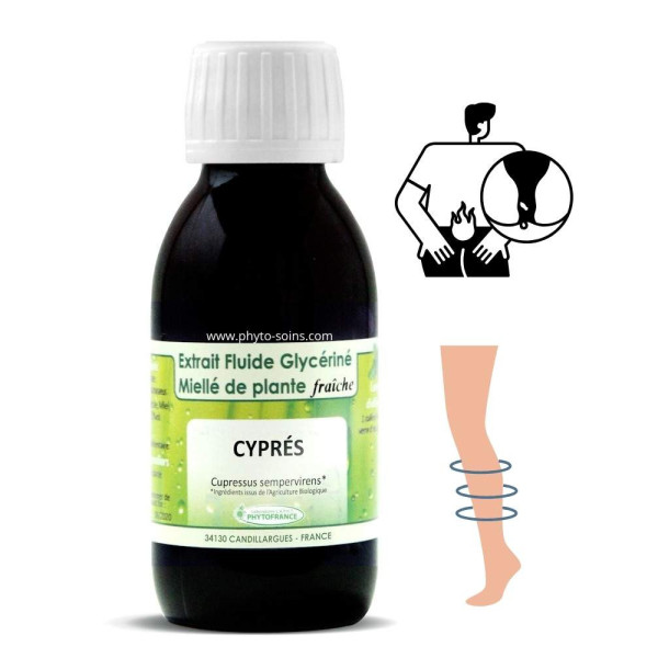 Extrait fluide glycériné miellé de Cyprès frais et BIO phytofrance par phyto-soins