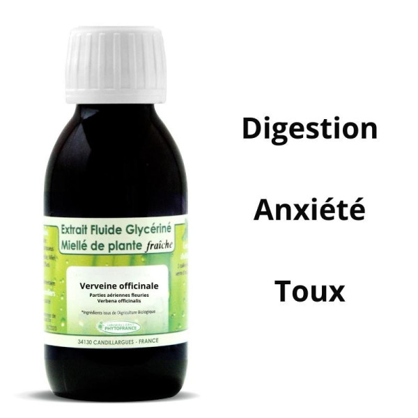 Extrait fluide glycériné de Verveine officinale fraiche et BIO