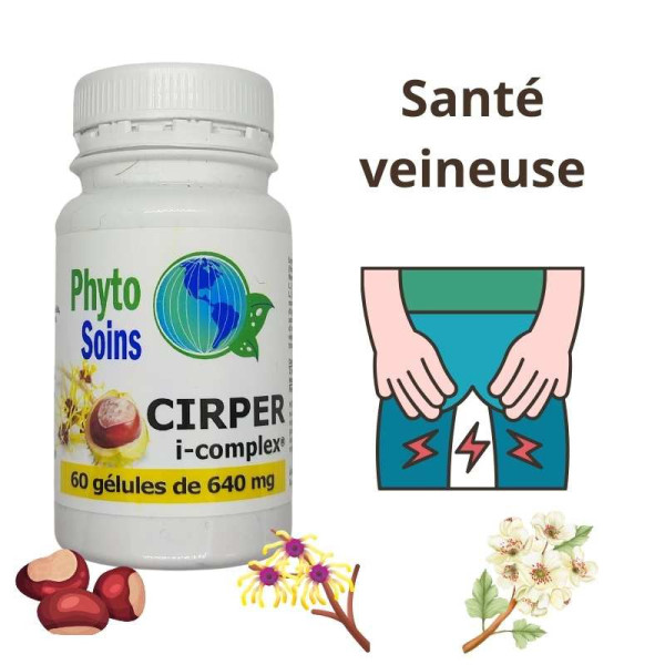 Gélules Cirper i-complex- Santé veineuse du petit bassin - Phyto-soins