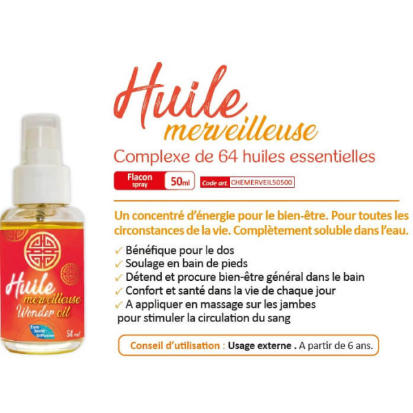 Huile Merveilleuse (mélange de 64 huiles essentielles) - Phytofrance par phyto-soins