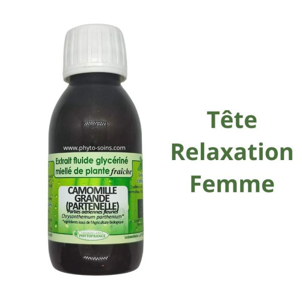 Extrait fluide glycériné miellé de Camomille grande (Partenelle) fraiche et BIO - Phytofrance