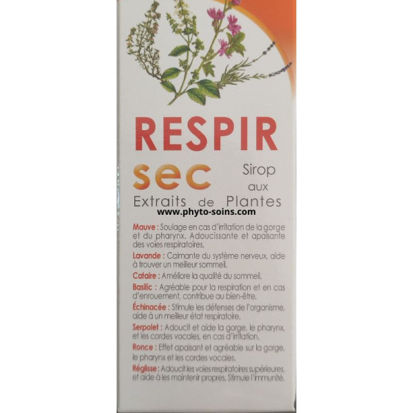 Sirop Respir Sec composition et propriétés - Phyto-soins