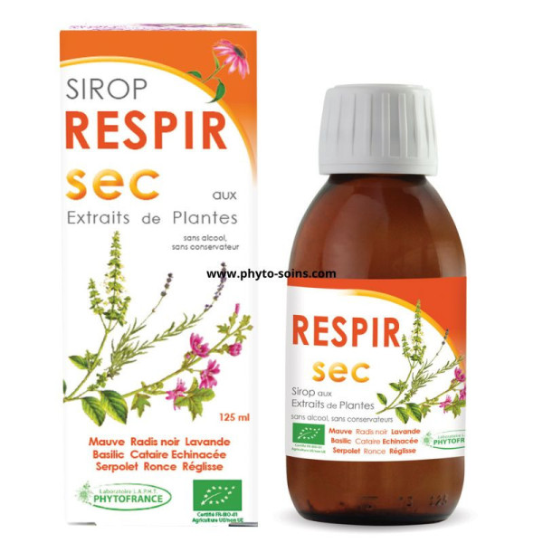 Sirop Respir Sec aux extraits de plantes BIO - Phytofrance