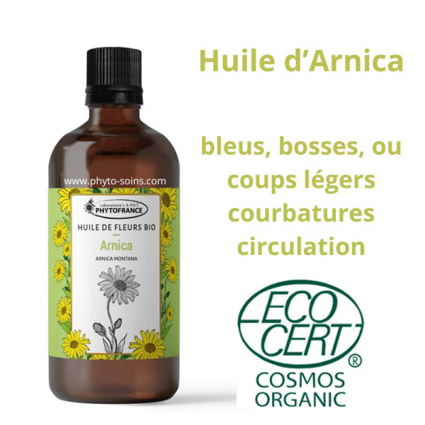Huile solarisée d'Arnica 100ml – Bio & 100 % naturelle - Phytofrance