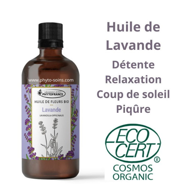Huile solarisée de Lavande 100ml – Bio & 100 % naturelle - Phytofrance