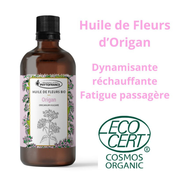 Huile solarisée de Fleur d'Origan 100ml – Bio & 100 % naturelle - Phytofrance
