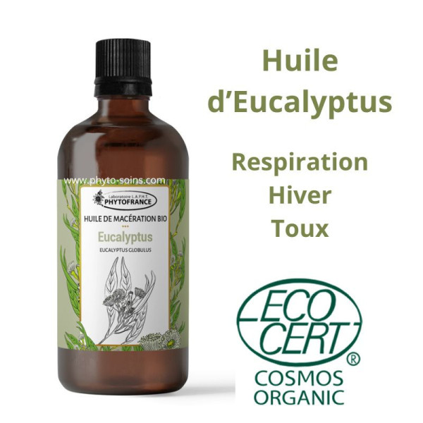 Huile solarisée d'Eucalyptus 100ml – Bio & 100 % naturelle - Phytofrance