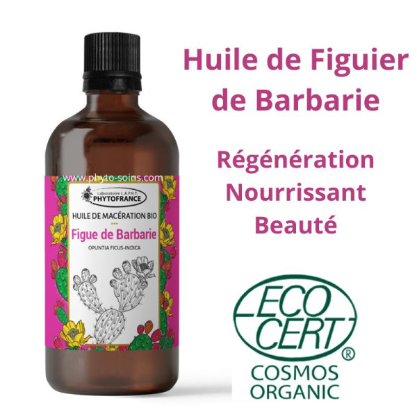 Huile solarisée de Figue de Barbarie 100ml – Bio & 100 % naturelle - Phytofrance