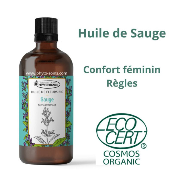 Huile solarisée de Fleurs de Sauge 100ml – Bio & 100 % naturelle - Phytofrance