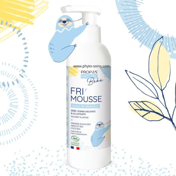 Fri'mousse huile de massage BIO bébé 200ml - Propos nature par phyto-soins