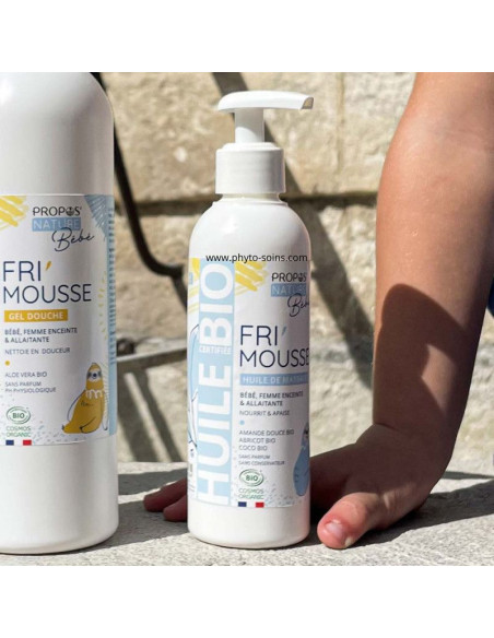 Fri'mousse huile de massage BIO bébé 200ml - Propos nature par phyto-soins