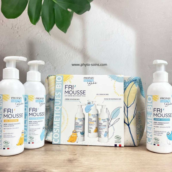 Trousse de 3 soins fri'mousse pour bébé: gel douche, crème de soin et huile de massage - Phyto-soins