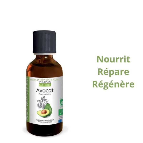 Huile Végétale d’Avocat BIO cosmos organic 50ml - Propos nature