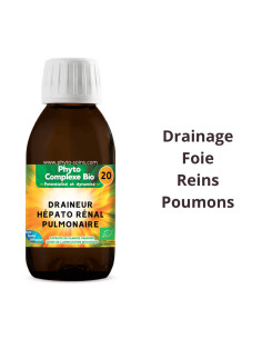 Phyto-complexe BIO n°20 Draineur Hépato-Rénal-Pulmonaire - Phytofrance par phyto-soins.com