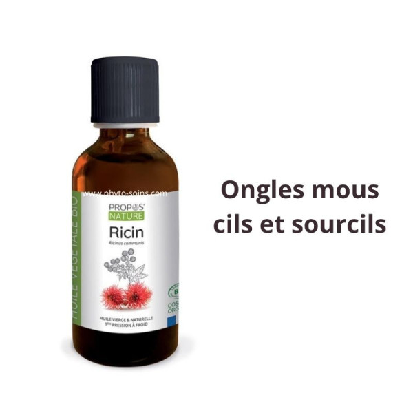 Huile Végétale de Ricin BIO cosmos organic- 50ml - Propos nature