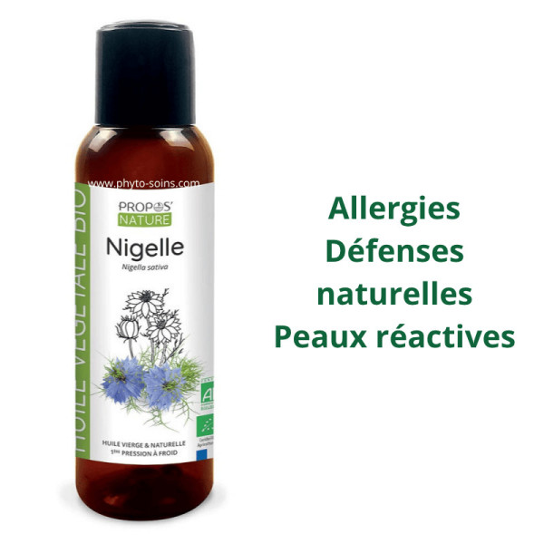 Huile Végétale de Nigelle BIO cosmos organic 100ml - Propos nature par phyto-soins.com