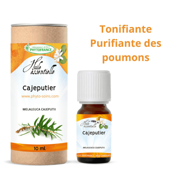 Huile essentielle de Cajeput BIO, pure et naturelle phytofrance par phyto-soins.com