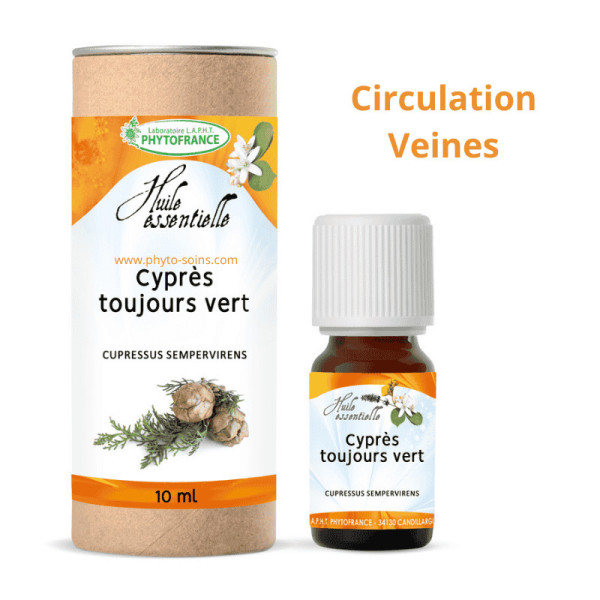Huile essentielle de Cyprès toujours vert BIO, pure et naturelle - phytofrance par phyto-soins.com