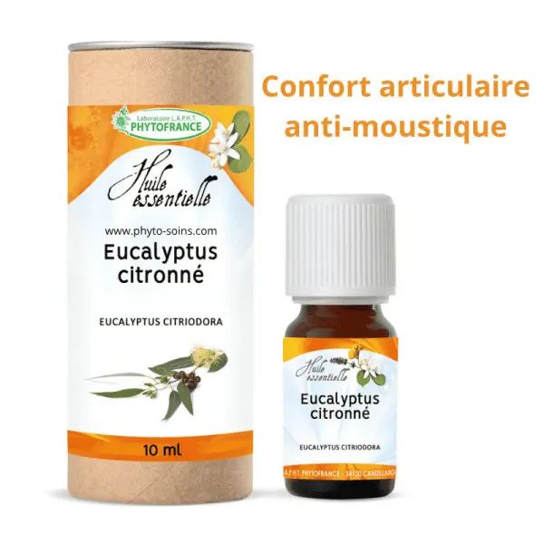 Huile essentielle d'Eucalyptus Citronné BIO, pure et naturelle phytofrance par phyto-soins.com