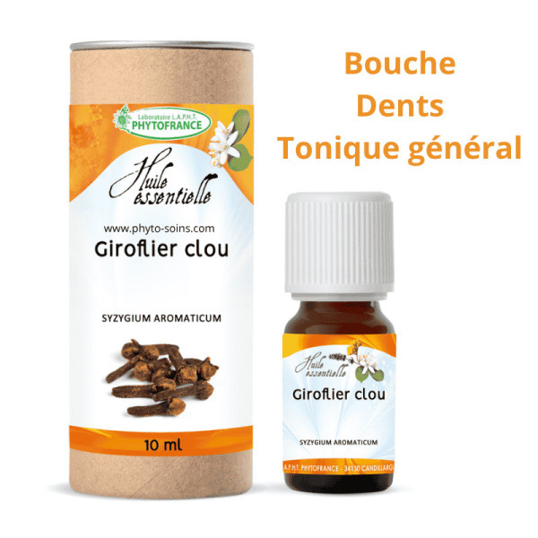 Huile essentielle de Girofle BIO (clous), pure et naturelle - phytofrance par phyto-soins.com