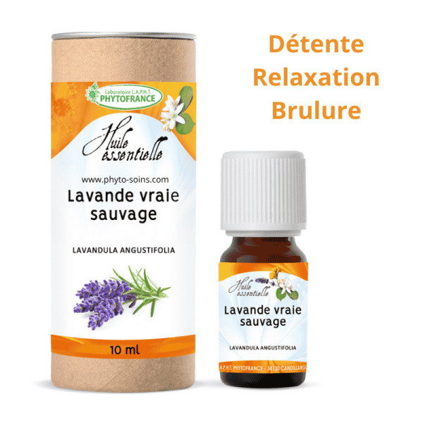 Huile essentielle de Lavande vraie officinale BIO sauvage, pure et naturelle Phytofrance par phyto-soins.com