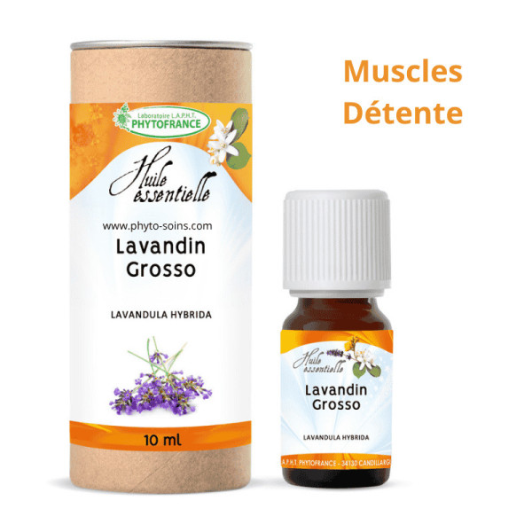 Huile essentielle de Lavandin clone grosso BIO, pure et naturelle Phytofrance par phyto-soins.com