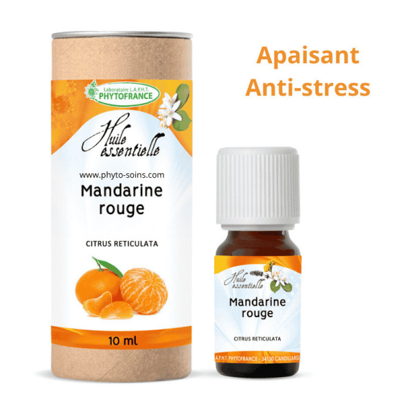 Huile essentielle de Mandarine rouge BIO, pure et naturelle phytofrance par phyto-soins.com
