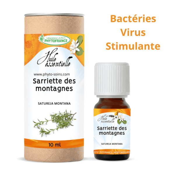Huile essentielle de Sarriette des montagnes BIO, pure et naturelle - Phytofrance par phyto-soins.com
