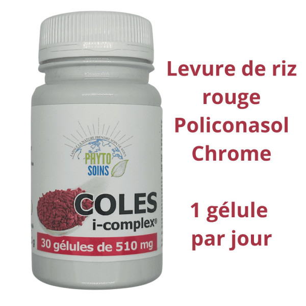 Gélules Coles i-complex- Levure riz rouge - Phyto-soins