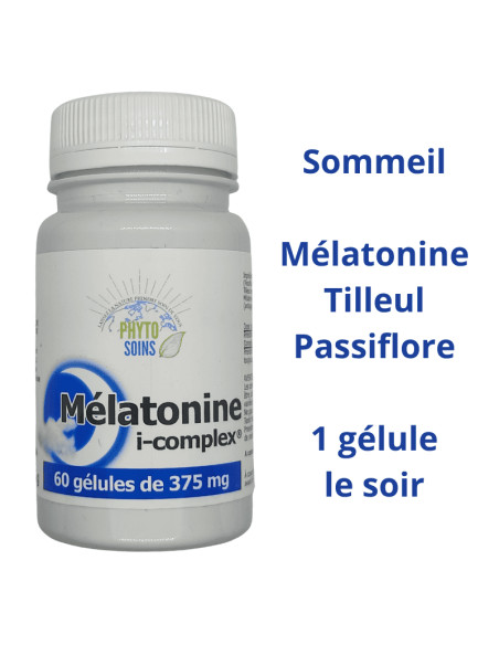 Gélules Mélatonine i-complex- Sommeil et décalage horaire - Phyto-soins