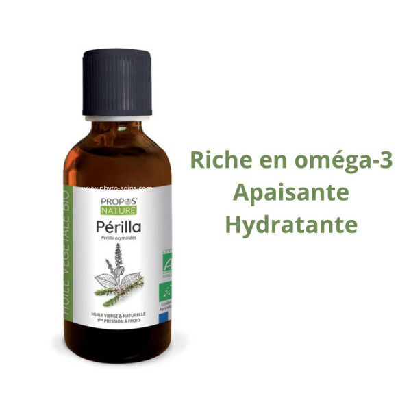 Huile Végétale de Perilla BIO cosmos organic 50ml - Propos nature par phyto-soins.com