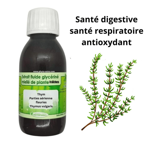 Extrait fluide glycériné miellé de Thym vulgaire BIO - Phytofrance